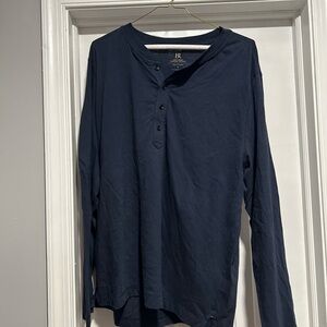 Banana Republic Dark Blue Henley Shirt